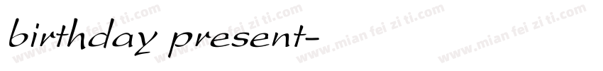 birthday present字体转换
